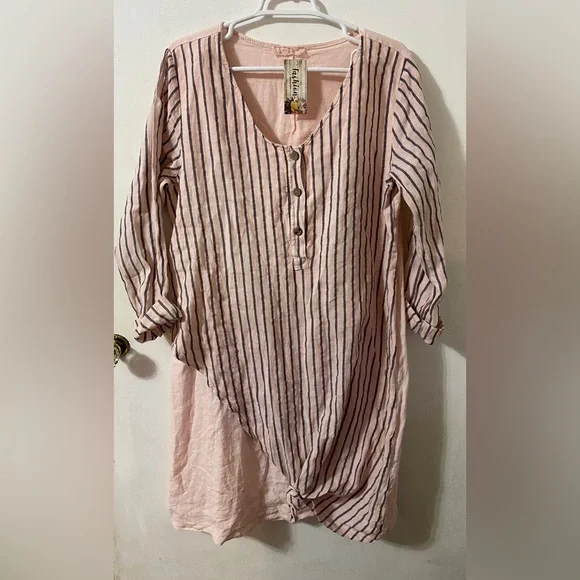 chinese dress ladies 100% linen shirt dress made in Italy 821275 – ENJOY. Boutique